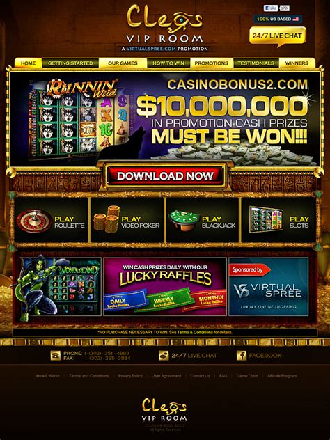Cleos vip room casino codigo promocional